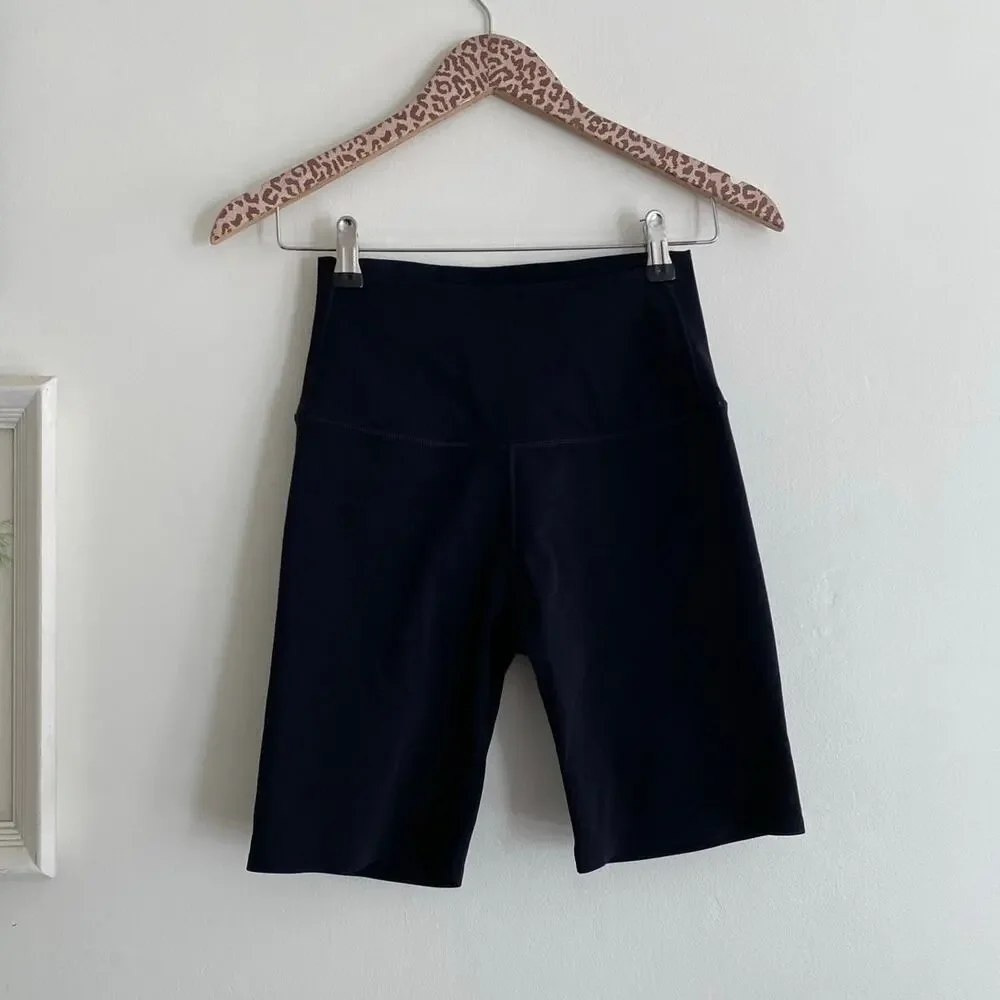 TAVI NOIR Solid Black Biker Shorts Size Medium - Picture 3 of 7